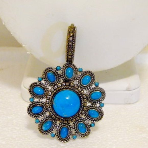 R. J Graziano Simulated Turquoise Pendant - Picture 5 of 8
